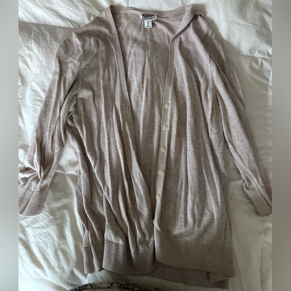 Old Navy Beige Knit Cardigan